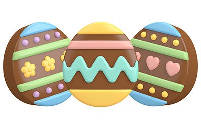 SpinningLeaf Easter Eggs Sandwich Cookie Mold