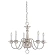 Sea Gull Lighting 3314-962 Five-Light Traditional Chandelier, Brushed Nickel Finish with Clear Glass Shades