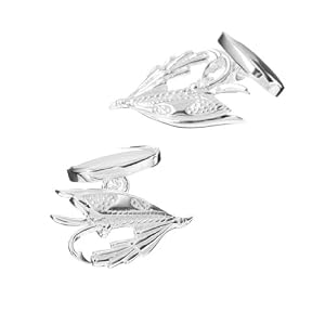 Murray Ward Sterling Silver Fishing Fly Cufflinks