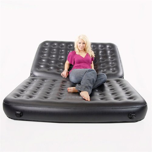 Smart Air Beds 5 x 1 EZ Super FULL Size Inflatable Sofa Bed (Black) (54