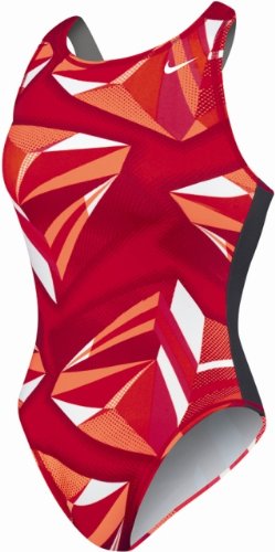 Nike Jagged Geo High Neck Tank Water Polo Suit - Women's