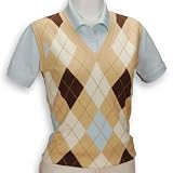 Desert Argyle V-Neck Vest