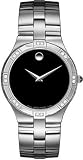 Movado Juro Diamond Steel Black Mens Watch 0605721