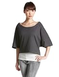 (ピュア アンド シンプル)pure & simple 半袖トップス s/s scoop neck with flatlock stitching detail PSS493 detail