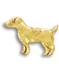 14k Gold Jack Russell Pin by The Magic Zoo