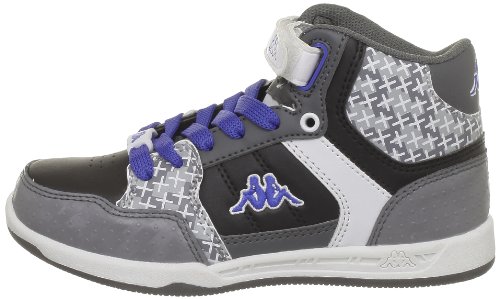 Kappa Skom, Chaussures montantes garçon - Noir (Black/Dk Grey/White/Blue), 28 EU