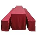 Bierbankhusse 3er Set - Satin bordeaux gl�nzend