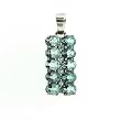 .925 Silver & Blue Topaz Rectangular Pendant