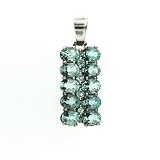 .925 Silver & Blue Topaz Rectangular Pendant