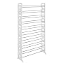 Whitmor 6486-1917-WHT Floor Shoe Tower, White, 50-Pair