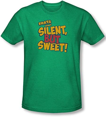 Farts Candy - Mens Silent But Sweet T-Shirt, Size: Large, Color: Kelly Green