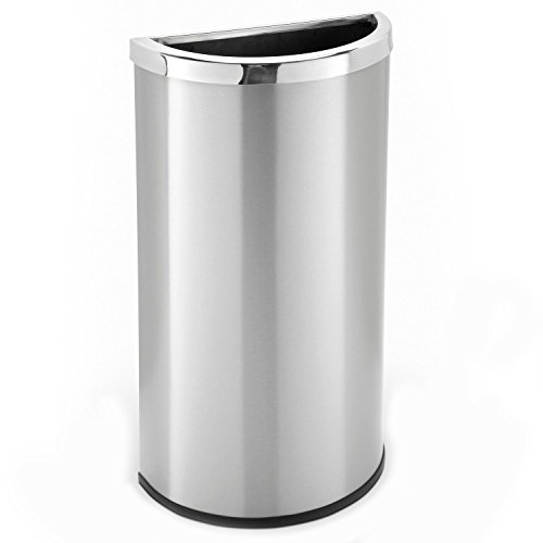 'Precision Series Half Moon Trash Can Stainless Steel 8 gal.' Check