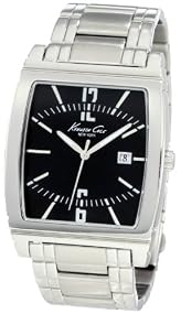 Kenneth Cole #KC3826 Men's Stainless Steel Black Dial Bracelet Watch