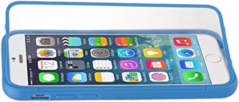 iPhone6 cases Mikul (TM) TPU Cover Case with Built-in Screen Protector Scratch-Resistant Cover Case TPU Protection Shock Absorbent Case For iPhone 6 Lake blue