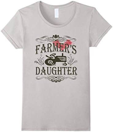 Women's farmer's daughter t shirt Medium Silver