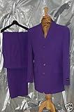 IMAGE OF Mens Dress Fromal Single Breasted Light Weight Dark PURPLE SUIT
