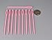 Set of 20 pink plastic yarn needles weaving canvas sewing flower loom big large