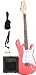 Electric Guitar Package - Includes Case Strap Tuner Pics Package - Pink Starter Beginner Pack