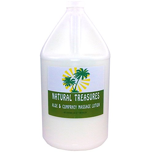 128 Ounces - One Gallon Aloe & Comphrey Massage Lotion - Coconut. Oil Base