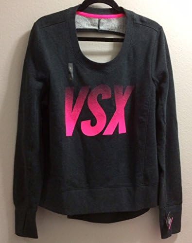 VICTORIA'S SECRET VSX Sport Sweatshirt Open-Back Pullover-Dark Grey-size L/G
