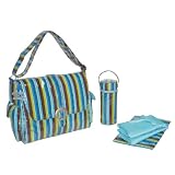 Kalencom - Laminated Buckle Bag - Monkey Stripes-Blue