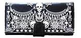 Skull Bandana Black Checkbook Wallet by Loungefly