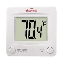 Sunbeam, 91647, Digital Refrigerator/Freezer Thermometer, White