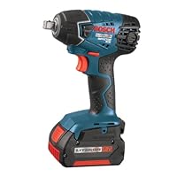 Bosch 24618-01 18-Volt Lithium-Ion 1/2-Inch Square Drive Impact Wrench Kit with 2 Batteries, Charger and Case