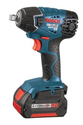 Bosch 24618-01 18-Volt Lithium-Ion 1/2-Inch Square Drive Impact Wrench Kit with 2 Batteries, Charger and Case