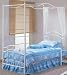 White Twin Princess Bed Frame & Canopy Set