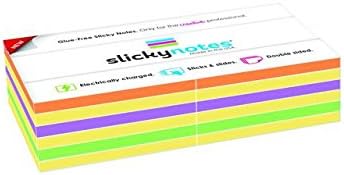 Slickynotes 12 Pads (95 Sheets) Glue Free Sticky Notes