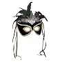 Black Feather Couples Mask Adult