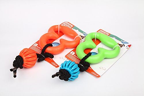 Floating Octopus Tough Chew Toy Tug of War Floats on Water (Orange)