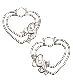 G by GUESS Silver Crystal G Heart Earrings
