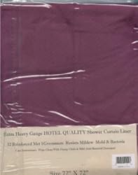 Heavy Weight Hotel Quality Vinyl BURGUNDY Shower Curtain Liner - Color : BURGUNDY Wine