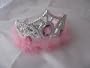 Girls Pink swansdown trimmed fun Fairy tiara ,Ideal ,Fairy costume ,Hen night ,Christmas party ,fun stocking filler .