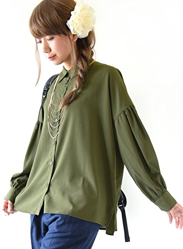 [アンドイット] and it_ ボリュームスリーブ ワイドシャツ ブラウス