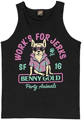 Benny Gold Mens Party Animals Tank Shirt X-Large Black