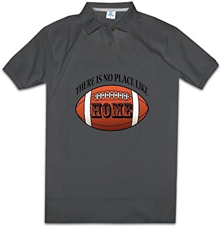 Black Men's There's No Place Like Home Football Polo Shirt Small