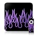 Purple Neon Flames Design Apple TV Skin Decal Protective Sticker