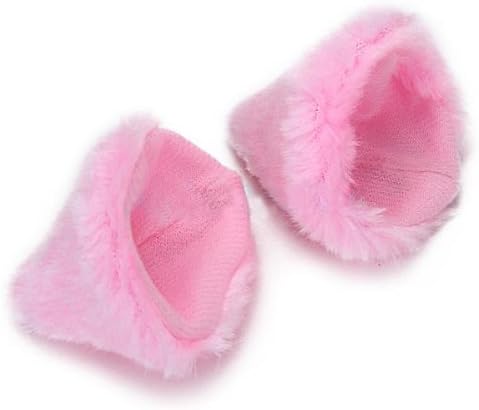 1 Pair Pink Plush Cat Ear DIY Hair Clip Pin Halloween Gothic Lolita Fun Cosplay