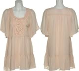 ROMEO & JULIET COUTURE Oversize Chiffon Dress W/ Embroidered Neckline[RJ25603]