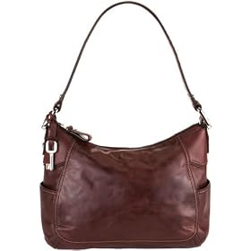 Fossil Handbag - Claudia Rain Top Zip (Color: Chocolate)
