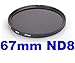 Read 67MM Double-Threaded Neutral Density ND8 Filter for Canon, Nikon, Kodak + MORE! Details 67MM Double-Threaded Neutral Density ND8 Filter for Canon, Nikon, Kodak + MORE!