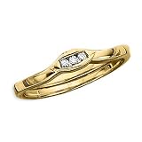 14K Yellow Gold 0.04 ct. Diamond Wedding Band