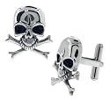 Stainless Steel Skull and Crossbones Cufflinks