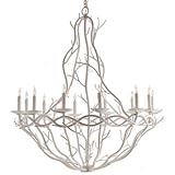 IMAGE OF Arteriors Durango 12L Iron Chandelier - White Finish
