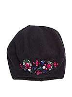 Alice Hannah Gorro Lana Art Deco Gem Design (Negro)