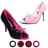 PUMP-216 3 Inch Sexy High Heel Shoe Open Toe Shoe Classic Pump Two Tone Pump With Adjustable Front Lacing Pleaser
