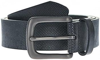 Mens Black All Over Textured Belt Black L